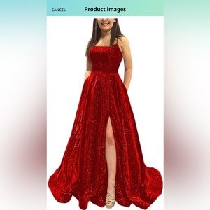 Glitter Satin Prom Dresses